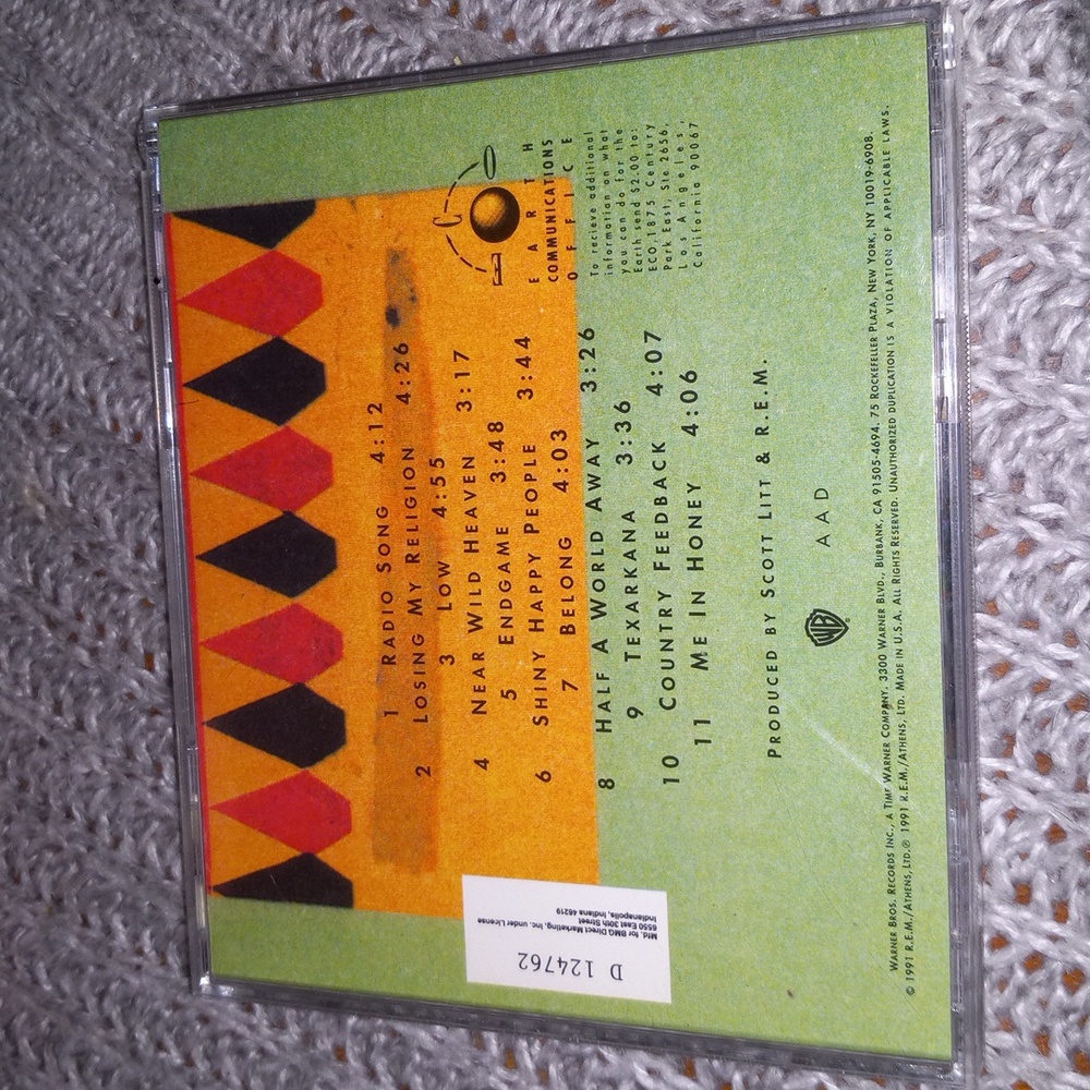 R.E.M. "OUT OF TIME" CD - Picture 6 of 6